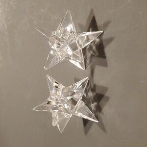 Pair Of Rosenthal Star Candle Holders 2.25 Inches Marked